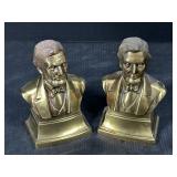 Brass Abe Lincoln Bookends