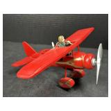 Vintage Handcrafted Wooden Toy Airplane