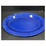 Emile Henry France blue ceramic platter