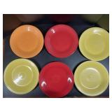 Yellow, orange, and red FiestaWare plates