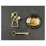 3 Brooches