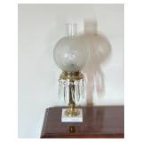 Vintage Frosted Glass Boudoir Lamp
