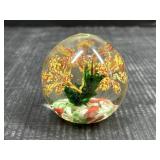 Orange and Yellow Flower Paper Weight