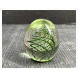 Green Swirl Paper Weight