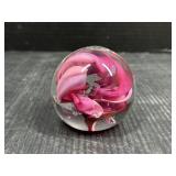 Pink Swirl Paper Weight