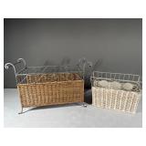 Wire and wicker baskets
