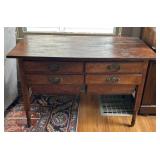 Antique Four-Drawer Wooden Server w/ Dough Drawers