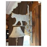 Cast Iron Cat Doorbell w/ Hanging Bell