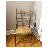 Bamboo Like Wicker Seated Chair
