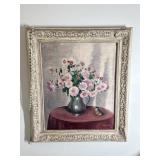 Vintage Floral Watercolor Framed Painting