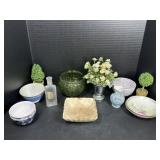 Assorted Decorative Bowls, Vase & Glassware