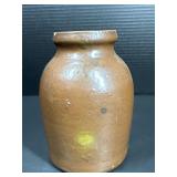 Vintage Brown Salt Glazed Stoneware Jar