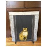 Maples Forge Large Metal Cat Painting