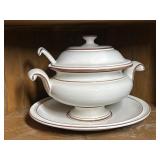 Stoneware Soup Tureen with Ladle & Underplate