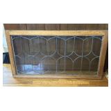 Antique Leaded Glass Window Decoration