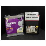 Deluxe Grill Mat & 2 Air Conditioner Covers