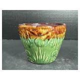 Vintage Majolica Style Pottery Planter
