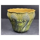 Vintage Green Art Pottery Planter