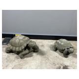 2 Concrete Turtle Statues