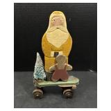 Homemade Christmas Roller Skate Decor