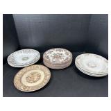 Brown and White Ceramic plates