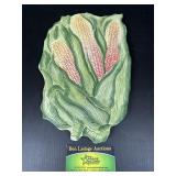 Italian Majolica Corn Motif Serving Platter