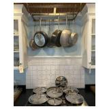 Pots, pans, lids and Hanging Storage