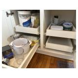 Underside contents of cabinets