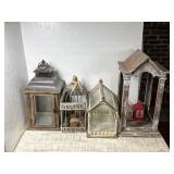 4 Decorative Bird Houses