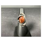Tigerï¿½s Eye Stone Modernist Ring - SS?