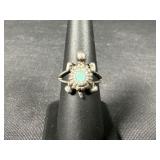 Turtle Ring with Turquoise Accent - SS?