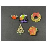 Holiday Brooches and Pins