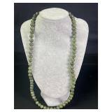 Green Stone Bead Necklace