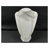 Sterling Silver Chain Rope Necklace