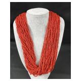 Multi strand seed bead necklace