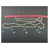 Costume jewelry- blue spiral stone, carved