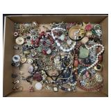 Large lot of misc costume jewelry & parts