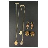 Cameo necklaces, earrings, and more