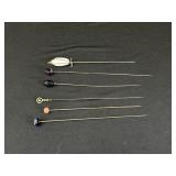 6 Vintage Hatpins