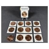 12 1oz .999 Copper Rounds & Walking Liberty Round