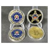 Commemorative Coins FBI, Secret Service & Bitcoin