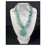 Bars Sterling Silver & Turquoise Necklace