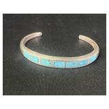 Turquoise Inlay Cuff Bracelet -SS ?