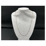 Sterling Silver Herringbone Chain Necklace