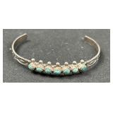 Sterling Silver Turquoise Cuff Bracelet - smaller