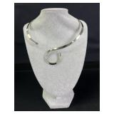Modernist Swirl Torque Collar Necklace -SS?