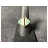 Southwestern Style Multi-Stone Inlay Ring - SS?