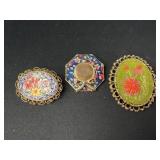 Floral brooches
