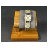 Zubi Turquoise and Mother of pearl Cuff Bracelet