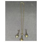 Vintage Pendant Necklace & Matching Earrings Set
